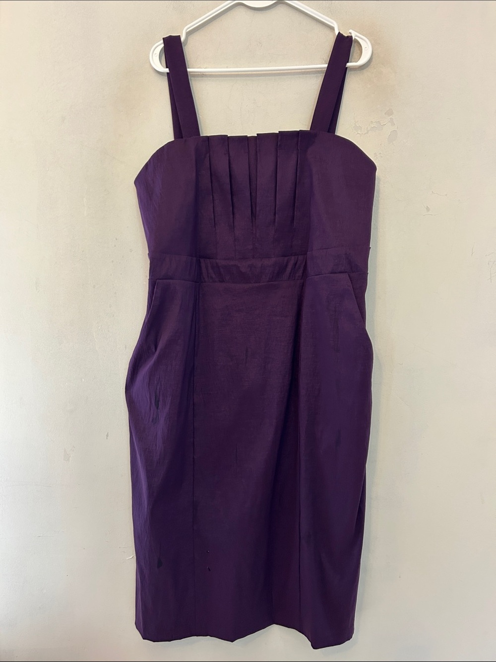 IGIGI Women’s Sleeveless Pleated Bodice Purple Tafeta Dress Size 20 New